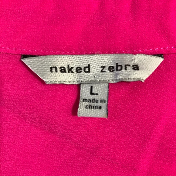 Naked zebra hot  pink camisole Large. - Picture 8 of 8